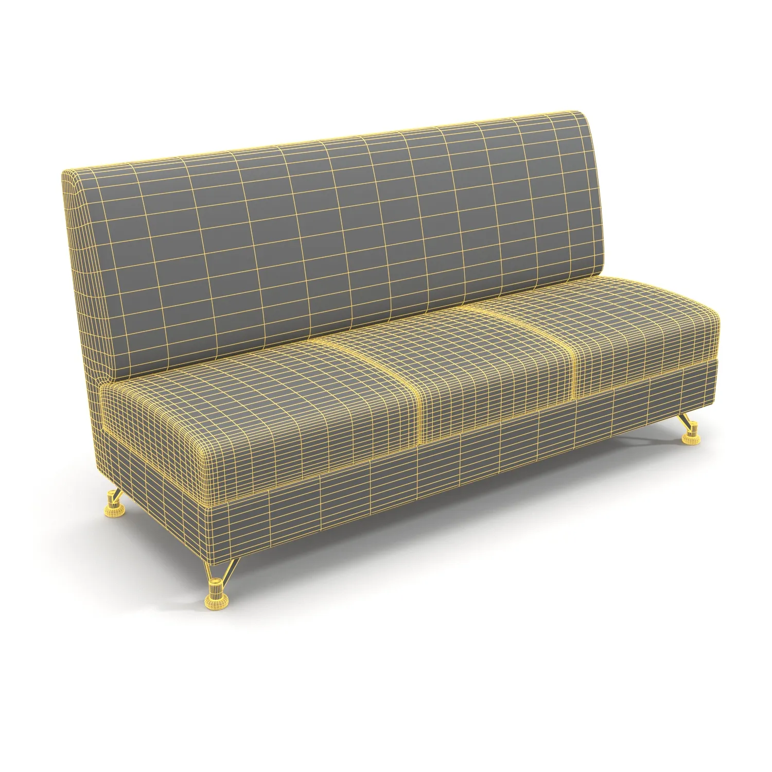 Cs Double Seat Cover Cloth Delft Sleeper Chair PBR 3D Model_07